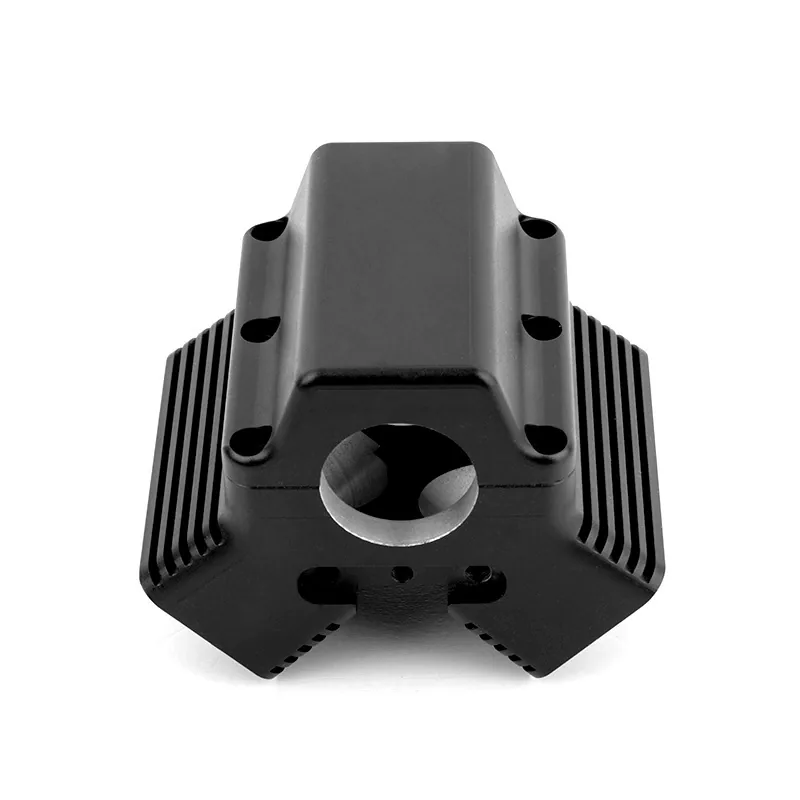 Black anodized CNC machined aluminum part